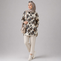 مانتو زنانه کراش گلدار نسترن کد 230