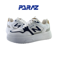 خرید  کفش ونس طبی زنانه و پسرانه برند نیوبالانس new balance مدل چرم تام سفید سرمه ای 