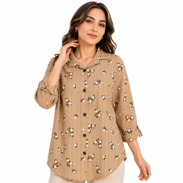 شومیز زنانه گل گچی شکوفه کد 254