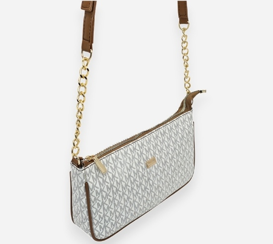 کیف دخترانه دوشی  مایکل کورس چرم سفید Michael Kors