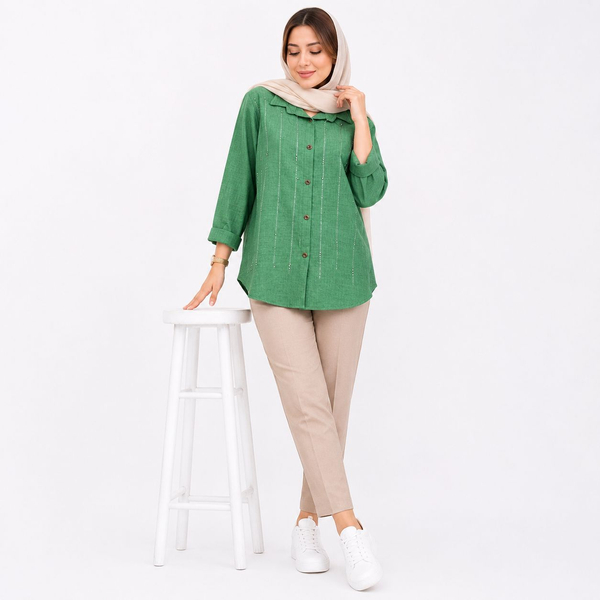 مانتو زنانه نگین دار شانتون کد 258
