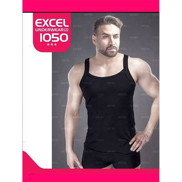 خرید  ست زیرپوش و شورت مردانه نیم پا مشکی اکسل مدل 1050 