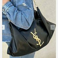 کیف دوشی چرم YSL مدل ترند با بند زنجیری