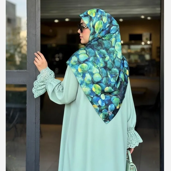 خرید روسری نخ کاستوم طرح وندا سایز 140 زنانه چرخ دوز 