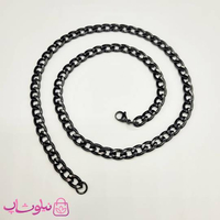 خرید  زنجیر مردانه کارتیه مشکی استیل 60 سانت عرض 7 میل 