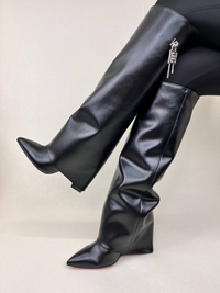 بوت زنانه پاشنه دار دامنی ژیوانشی GIVENCHY کد 1696 دختر طهرونی کد 675