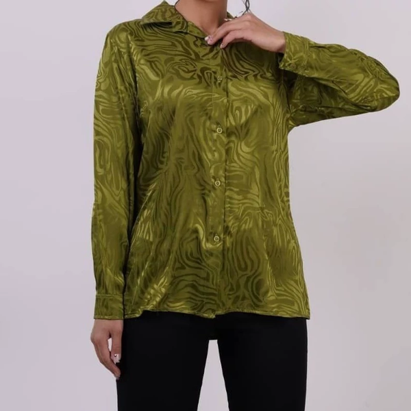 شومیز زنانه ساتن طرح دار