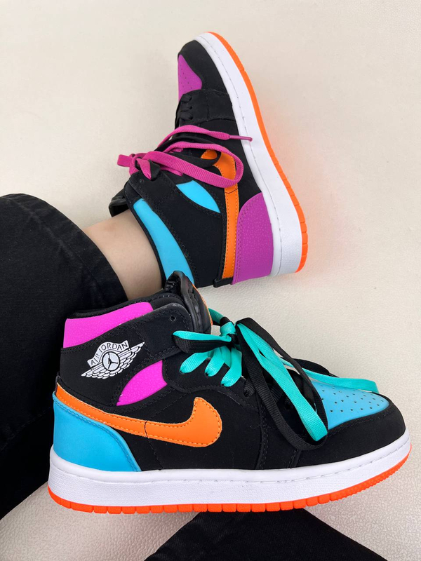 کتونی ونس ساقدار زنانه نایک جردن وان هالویین NIKE JORDAN 1 Halloween کد 912 دختر طهرونی