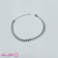 ست گردنبند و دستبند دخترانه مدل گندم استیل سیلور کد 180