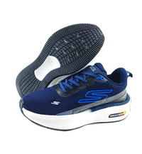 کفش اسپرت و روزمره مردانه تمام وارداتی برند اسکچرز Skechers مدل رانینگ سرمهای